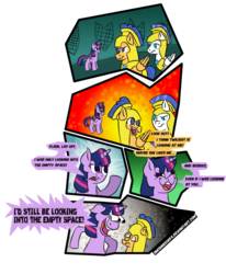 Size: 822x998 | Tagged: safe, artist:sneshpone, flash sentry, twilight sparkle, alicorn, pegasus, pony, g4, comic, funny, royal guard, simple background, transparent background, twilight sparkle (alicorn)