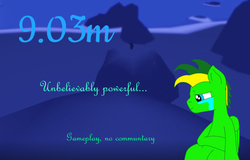 Size: 1016x652 | Tagged: safe, artist:didgereethebrony, oc, oc only, oc:didgeree, pony, beach, crying, game, needs more saturation, solo, tears of pain, thumbnail, youtube, youtube link