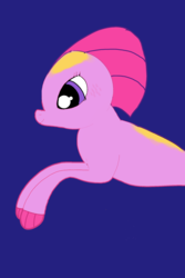 Size: 1440x2152 | Tagged: artist needed, safe, oc, oc only, seapony (g4), blue background, digital art, simple background, smiling, solo