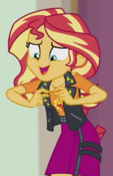 Size: 295x458 | Tagged: safe, screencap, sunset shimmer, constructive criticism, equestria girls, g4, my little pony equestria girls: better together, cropped, female, geode of empathy, solo