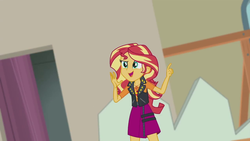 Size: 1280x720 | Tagged: safe, screencap, sunset shimmer, constructive criticism, equestria girls, equestria girls series, g4, female, geode of empathy, solo