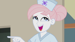 Size: 1280x720 | Tagged: safe, screencap, nurse redheart, constructive criticism, equestria girls, g4, my little pony equestria girls: better together, awesome face, female, solo