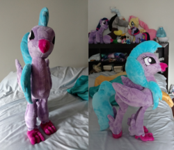 Size: 5240x4524 | Tagged: safe, artist:sourichan, silverstream, classical hippogriff, hippogriff, g4, absurd resolution, cute, diastreamies, irl, photo, plushie