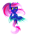 Size: 1947x2369 | Tagged: safe, artist:oneiria-fylakas, oc, oc only, oc:feather song, pegasus, pony, chibi, female, mare, rainbow power, simple background, solo, transparent background