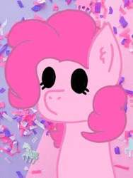 Size: 236x313 | Tagged: safe, artist:kitty0606, pinkie pie, earth pony, pony, g4, black sclera, bust, female, solo