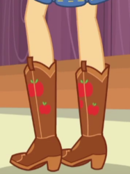 Size: 238x319 | Tagged: safe, screencap, applejack, constructive criticism, equestria girls, g4, my little pony equestria girls: better together, boots, cropped, legs, pictures of legs, shoes