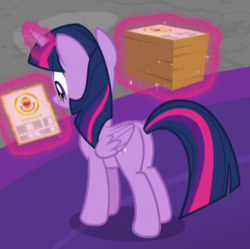 Size: 336x334 | Tagged: safe, screencap, twilight sparkle, alicorn, pony, friendship university, g4, my little pony: friendship is magic, butt, cropped, female, plot, solo, twilight sparkle (alicorn)