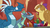 Size: 1280x720 | Tagged: safe, screencap, barrel fade, diamond heart, woodburn, dragon, g4, the hearth's warming club, background dragon, eating, eyes closed, gem, recolor, trio