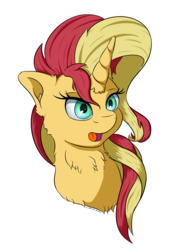 Size: 1400x1900 | Tagged: safe, artist:coldtrail, sunset shimmer, pony, unicorn, g4, chest fluff, female, mare, simple background, solo, transparent background