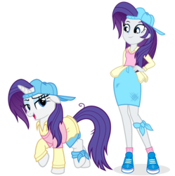 Size: 1269x1273 | Tagged: safe, artist:cheezedoodle96, artist:punzil504, rarity, human, pony, equestria girls, friendship university, g4, alternate hairstyle, anklet, backwards ballcap, baseball cap, cap, clothes, cute, denim shorts, denim skirt, equestria girls interpretation, female, hat, human ponidox, lidded eyes, looking at you, mare, open mouth, plainity, raised hoof, scene interpretation, self ponidox, shirt, shoes, shorts, simple background, skirt, smiling, sneakers, socks, transparent background, vector