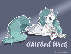 Size: 1024x768 | Tagged: safe, artist:akemiarts1, oc, oc:chilled wick, pegasus, pony, accessory, clothes, female, piercing, scarf, tattoo