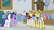 Size: 853x477 | Tagged: safe, screencap, chancellor neighsay, flam, flim, rarity, twilight sparkle, alicorn, pony, unicorn, friendship university, g4, boomerang (tv channel), female, flim flam brothers, male, mare, podium, stallion, twilight sparkle (alicorn)