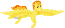 Size: 5374x2319 | Tagged: safe, artist:musicdove, spitfire, pony, g4, female, mare, signature, simple background, solo, transparent background