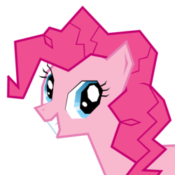 Size: 1920x1920 | Tagged: source needed, useless source url, safe, artist:magentaguy, pinkie pie, earth pony, pony, g4, female, looking up, simple background, solo, transparent background