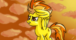 Size: 4096x2160 | Tagged: safe, artist:fedairkid, spitfire, pegasus, pony, g4, salute