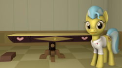 Size: 1024x576 | Tagged: safe, artist:dracagon, doctor fauna, pony, g4, 3d, solo