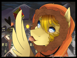 Size: 1024x768 | Tagged: safe, artist:shade4568, pegasus, pony, kenny mccormick, male, ponified, solo, south park, tongue out