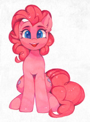 Size: 1183x1607 | Tagged: safe, artist:lispp, pinkie pie, earth pony, pony, g4, female, simple background, solo, traditional art, white background