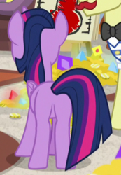 Size: 264x381 | Tagged: safe, screencap, twilight sparkle, alicorn, pony, friendship university, g4, butt, cropped, plot, twilight sparkle (alicorn)