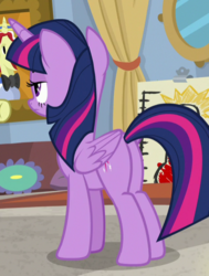 Size: 469x619 | Tagged: safe, screencap, twilight sparkle, alicorn, pony, friendship university, g4, butt, cropped, plot, twilight sparkle (alicorn)