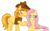 Size: 1040x638 | Tagged: safe, artist:waterz-colrxz, braeburn, fluttershy, g4, blushing, female, male, ship:braeshy, shipping, simple background, straight, transparent background