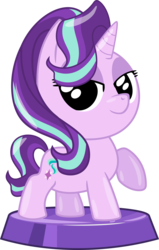 Size: 2069x3245 | Tagged: safe, artist:phucknuckl, budge studios, part of a set, starlight glimmer, pony, unicorn, g4, my little pony pocket ponies, chibi, cute, female, glimmerbetes, high res, mare, simple background, solo, transparent background