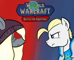 Size: 1280x1039 | Tagged: safe, artist:artiks, pony, anduin wrynn, battle for azeroth, duo, female, male, mare, ponified, stallion, sylvanas windrunner, warcraft, world of warcraft