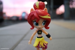 Size: 6000x4000 | Tagged: safe, artist:artofmagicpoland, sunset shimmer, equestria girls, equestria girls series, g4, clothes, doll, equestria girls minis, eqventures of the minis, female, inception, namesake, solo, summer sunset, sunset, sunshine shimmer, swimsuit, toy