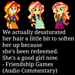 Size: 1080x1080 | Tagged: safe, artist:givralix, artist:sugar-loop, sunset shimmer, equestria girls, g4, my little pony equestria girls: better together, my little pony equestria girls: friendship games, my little pony equestria girls: rainbow rocks, boots, clothes, comparison, crossed arms, double peace sign, female, geode of empathy, hand on hip, high heel boots, jacket, leaning, leather jacket, looking at you, peace sign, shoes, simple background, skirt, smiling, solo