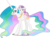 Size: 4334x3256 | Tagged: safe, artist:blackm3sh, artist:jerick, edit, editor:slayerbvc, vector edit, princess celestia, sweetie belle, alicorn, pony, unicorn, g4, accessory-less edit, bare hooves, bridle, duo, ethereal mane, female, filly, looking back, mare, missing accessory, ponies riding ponies, pure unfiltered evil, reins, riding, simple background, tack, this will end in tears and/or a journey to the moon, transparent background, vector