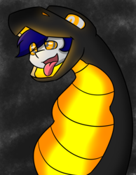 Size: 2165x2788 | Tagged: safe, artist:askhypnoswirl, oc, oc only, oc:waterpony, pegasus, pony, snake, eaten alive, high res, hypnosis, hypnotized, kaa eyes, male, peril, predation, simple background, stallion, tongue out, vore