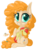 Size: 586x800 | Tagged: safe, artist:unisoleil, bright mac, pear butter, earth pony, pony, g4, chibi, cute, female, mare, pearabetes, plushie, simple background, transparent background