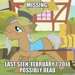 Size: 600x600 | Tagged: safe, edit, edited screencap, screencap, mr. greenhooves, earth pony, pony, feeling pinkie keen, g4, image macro, male, meme, memeful.com, missing, stallion