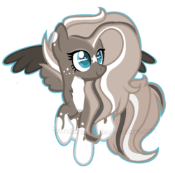 Size: 743x732 | Tagged: safe, artist:ipandacakes, oc, oc only, oc:hershey feather, pegasus, pony, female, mare, simple background, solo, transparent background, two toned wings