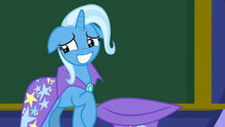 Size: 1280x720 | Tagged: safe, screencap, trixie, pony, a matter of principals, g4, female, floppy ears, solo