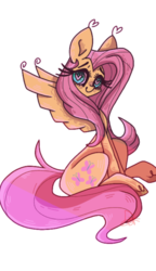 Size: 433x750 | Tagged: safe, artist:motger-mor, fluttershy, pegasus, pony, g4, female, heart eyes, mare, simple background, solo, transparent background, wingding eyes