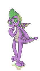 Size: 673x1200 | Tagged: safe, artist:motger-mor, spike, dragon, g4, male, simple background, solo, transparent background, winged spike, wings