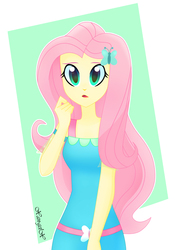 Size: 1348x1913 | Tagged: safe, artist:xan-gelx, fluttershy, equestria girls, g4, my little pony equestria girls: better together, clothes, dress, female, solo