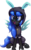 Size: 1110x1791 | Tagged: safe, artist:thebowtieone, oc, oc:blue visions, changeling, blue changeling, bunny ears, changeling oc, clothes, costume, dangerous mission outfit, female, hoodie, simple background, solo, transparent background