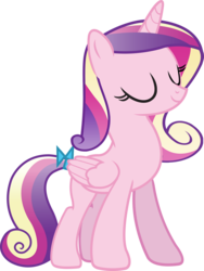 Size: 2563x3409 | Tagged: safe, artist:birthofthepheonix, artist:brony-works, edit, editor:slayerbvc, vector edit, princess cadance, alicorn, pony, a canterlot wedding, g4, alternate hairstyle, bow, eyes closed, female, high res, loose hair, simple background, solo, tail bow, teen princess cadance, teenager, transparent background, vector
