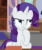 Size: 389x468 | Tagged: safe, screencap, rarity, pony, unicorn, friendship university, g4, cropped, female, mare, raised hoof, sitting, solo, thinking