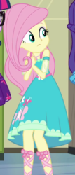 Size: 236x549 | Tagged: safe, screencap, fluttershy, equestria girls, fluttershy's butterflies, g4, my little pony equestria girls: better together, cropped, female, geode of fauna