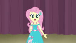 Size: 1280x720 | Tagged: safe, screencap, fluttershy, equestria girls, equestria girls series, fluttershy's butterflies, g4, female, geode of fauna, hairpin, solo