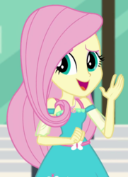 Size: 486x673 | Tagged: safe, screencap, fluttershy, equestria girls, equestria girls series, g4, text support, cropped, female, geode of fauna, solo