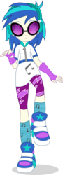 Size: 4290x11871 | Tagged: safe, artist:animehero64, artist:illumnious, dj pon-3, vinyl scratch, equestria girls, g4, music to my ears, my little pony equestria girls: rainbow rocks, absurd resolution, clothes, commission, female, fingerless gloves, gloves, leggings, raised leg, shoes, simple background, sneakers, socks, solo, sunglasses, transparent background, vector