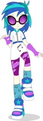 Size: 4290x11871 | Tagged: safe, artist:animehero64, artist:illumnious, dj pon-3, vinyl scratch, equestria girls, g4, music to my ears, my little pony equestria girls: rainbow rocks, absurd resolution, clothes, commission, female, fingerless gloves, gloves, leggings, raised leg, shoes, simple background, sneakers, socks, solo, sunglasses, transparent background, vector, vinyl's glasses