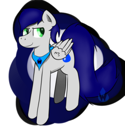 Size: 3188x3224 | Tagged: safe, artist:waterboy597, oc, oc only, oc:waterpony, pegasus, pony, bandana, high res, long tail, simple background, smiling, smirk, solo, transparent background