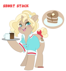 Size: 1495x1610 | Tagged: safe, artist:blithedragon, oc, oc only, oc:short stack, pony, unicorn, female, mare, smiling, solo
