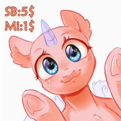 Size: 2300x2300 | Tagged: safe, artist:rizzych, oc, oc only, pony, advertisement, commission, frog (hoof), high res, icon, looking at you, money, paypal, peeking, sketch, solo, underhoof, your character here
