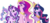 Size: 2068x934 | Tagged: safe, artist:gihhbloonde, princess cadance, princess flurry heart, starlight glimmer, twilight sparkle, alicorn, pony, g4, alicornified, alternate universe, base used, crown, ethereal mane, female, group, hoof shoes, horseshoes, jewelry, looking up, mare, necklace, older, older flurry heart, older princess cadance, peytral, quartet, race swap, regalia, simple background, starlicorn, starry mane, transparent background, twilight sparkle (alicorn), ultimate cadance, ultimate twilight